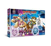 Trefl Primo - Paw Patrol : The Mighty Movie : Pat’Patrouille en Action-3en1:Puzzle 24 Grandes Pièces,Puzzles Colorés avec des Personnages de Bande Dessinée, pour Enfants à partir de 3 Ans