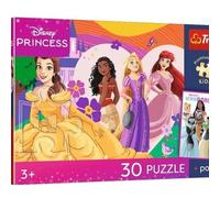 Trefl - Princesses, Princesses & Friendship - Puzzle 30 Pièces - Puzzle de héros de Conte de fées, Affiche Unique, Divertissement créatif, pour Enfants à partir de 3 Ans