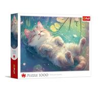 Trefl - Purrfect Relaxation - 1 000 pièces - Puzzle à Faire soi-même, Divertissement créatif, Puzzle Classique pour Adultes et Enfants à partir de 14 Ans
