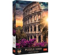 Trefl Premium Plus Quality - Puzzle Photo Odyssey : Colisée, Amphithéâtre de Rome : Village d’Oia, Santorin - 1000 pièces, Série de Photos Uniques, pour Adultes et Enfants à partir de 12 Ans