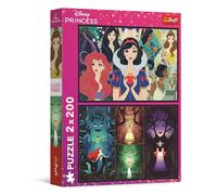 Trefl Puzzle 2 en 1 Disney Princess – Princesses charmantes – 2 x 200 pièces – pour adolescents