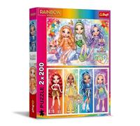 Trefl - Puzzle 2 en 1 : Rainbow High, Poupées Mannequins Arc-en-Ciel - 2 x 200 Pièces - Ensemble de Deux Puzzles pour Les Adolescents