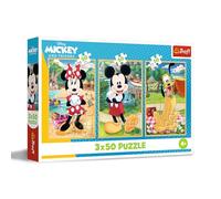 Trefl - Puzzle 3 en 1 : Fireman Sam, l'Équipe de la Caserne - 3 x 50 Pièces, Ensemble de Trois Puzzles pour Les Enfants à partir de 4 Ans