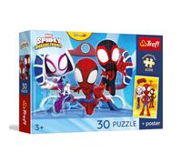 Trefl - Puzzle 30 pièces, Spidey en Action, Marvel, 3+ | Développe la concentration et l’observation, haute qualité, puzzles avec des personnages de contes, pièces résistantes