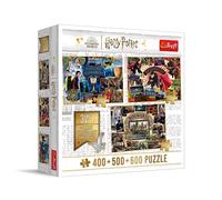 Trefl-Puzzle 4en1:Lot de 3X Puzzles 400+500+600:Tournoi, Quidditch, Poudlard-Puzzles avec Les Héros du Film Harry Potter,Poster A4, pour Les Adultes et Les Enfants à partir de 10 Ans