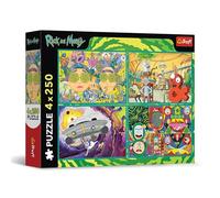 Trefl - Puzzle 4en1 : Rick and Morty, Le Monde à Part de Rick et Morty - 4 x 250 Pièces - Ensemble de Quatre Puzzles pour Les Adolescents