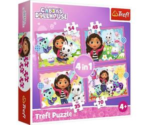 Trefl Puzzle 4in1 La Maison du Chat de Gabi 4+