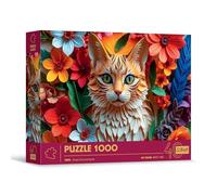 Trefl - Puzzle à Effet 3D Chat - 1000 Pièces - 40e Anniversaire de Trefl, Art Paper Art, Puzzle de Première Qualité pour Adultes et Enfants à partir de 14 Ans