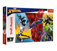 Trefl - Puzzle - À l'envers Marvel Spiderman 100 Pièces, pour Enfants à partir de 5 Ans