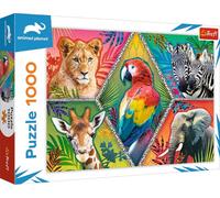 Trefl - Animaux Exotiques - 1000 Pièces, Puzzles d'animaux, Animaux du Monde, Cadres Colorés, Puzzle, Divertissement Créatif, Cadeau, Amusement, Puzzles Classiques