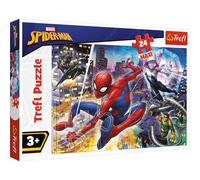 Trefl - Puzzle - Araignée Intrépide, Marvel Spiderman 24 Maxi Pièces, pour Enfants À Partir De 3 Ans