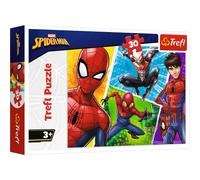Trefl - Puzzle - Araignée Marvel Spiderman 30 Pièces, pour Enfants à partir de 3 Ans