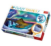 Trefl Puzzle - Aurore sur l'Islande, 600 Pièces, Crazy Shapes, Qualité Premium, pour Adultes et Enfants à partir de 10 Ans