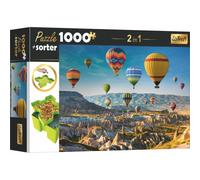 TREFL Puzzle avec trieur 2en1 Ballons au-dessus de la Cappadoce 1000 pièces