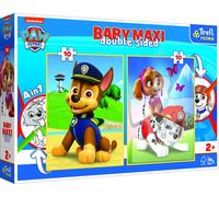 Trefl Puzzle Baby maxi Paw Patrol Chase, Marshal et Sky 2x10 pièces - double face