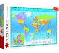 TREFL Puzzle Carte du monde politique 2000 pièces