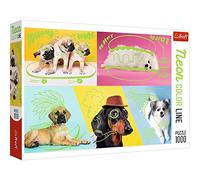 Trefl- Abgefahrene Hunde 1000 Teile, Neon Color Line, Premium Quality, für Erwachsene und Kinder AB 12 Jahren Puzzle, 10578, coloré
