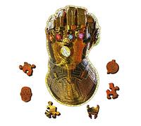 Trefl - Puzzle Contour en Bois : Marvel Avengers, Infinity Glove - 500+5 pièces, Wood Craft, 70 Figures, Puzzle de qualité supérieure, pour Adultes et Enfants de Plus de 12 Ans