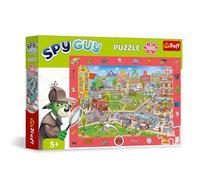 Trefl - Puzzle d’Observation Spy Guy : Ville - 100 Pièces - Trouvez Tous Les Objets du Cadre, Puzzle Coloré Plein de Détails, Développement de Perspicacité pour Les Enfants à partir de 5 Ans