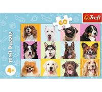 TREFL Puzzle de chiens mignons 60 pièces