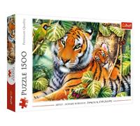 Trefl, Puzzle, Deux Tigres, 1500 Pièces, Haute qualité, Animaux Asiatiques, Famille de Tigres, Puzzle Classique, Puzzle Anti-Stress, pour Adultes Enfants de 12 Ans et Plus
