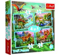 TREFL Puzzle Dinosaures uniques 4in1 (12,15,20,24 pièces)