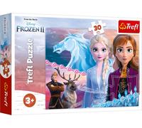 Trefl- Disney Frozen 30 Pièces Pour Enfants À Partir De 3 Ans Puzzle, 18253, Courage Des S?Urs Disney La Reine Des Neiges 2