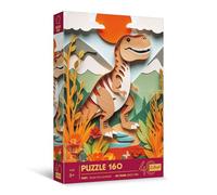 Trefl - Puzzle Effet 3D, Dinosaure - 160 éléments - 40e Anniversaire Trefl, Puzzle Coloré avec des Animaux, pour Les Enfants à partir de 6 Ans