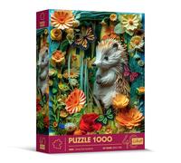 Trefl - Puzzle Effet 3D, Hérisson - 1000 Pièces - 40ème Anniversaire Trefl, Paper Art, Puzzle Premium pour Les Adultes et Les Enfants à partir de 14 Ans