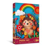 Trefl - Puzzle Effet 3D, Hérisson - 160 éléments - 40e Anniversaire Trefl, Puzzle Coloré avec des Animaux, pour Les Enfants à partir de 6 Ans