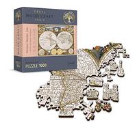 Trefl - Puzzle en Bois, Carte du Monde Ancienne - 1000 Pièces, Artisanat en Bois, Formes Irrégulières, 100 Figures De Voyage, Puzzle Moderne De Qualité Supérieure, Bricolage
