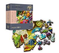 Trefl - Puzzle en Bois, Cocktails Colorés - 500+1 Pièces, Artisanat en Bois, Formes Irrégulières, 50 Figures De Voyage, Puzzle Moderne De Qualité Supérieure, Bricolage