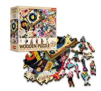 Trefl Puzzle en bois : dans le monde de la musique - 500+1 pièces, artisanat en bois, formes irrégulières, 50 figurines, puzzle moderne haut de gamme, bricolage, pour adultes et enfants à partir de 12