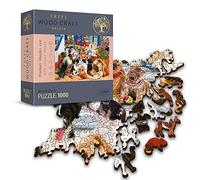 Trefl - Puzzle en Bois, De L'Amitié des Chiens - 1000 Pièces, Artisanat en Bois, Formes Irrégulières, 100 Figures d'animaux, Puzzle Moderne De Qualité Supérieure, Bricolage