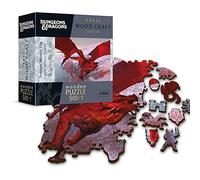 Trefl - Puzzle en Bois : Dungeons & Dragons, Dragon Rouge Ancien - 500+1 pièces, Artisanat du Bois, Formes Irrégulières, 50 Figures, Puzzle Moderne, pour Adultes et Enfants de 12 Ans et Plus