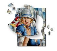 Trefl - Puzzle en Bois : L’été dans la Ville, Catherine ABEL - 200 pièces - Puzzle Artistique Wooden Puzzle, Tableaux connus, Artistes Célèbres, pour Adultes et Enfants à partir de 9 Ans