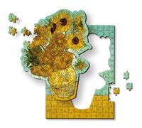 Trefl - Puzzle en Bois : Les tournesols, Vincent van Gogh -200 éléments, Puzzle artistique Wooden Puzzle, Peintures Célèbres, Artistes Célèbres, Divertissement Créatif pour Adultes et Enfants à partir de 9 ans