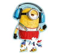 Trefl - Puzzle en Bois : Minions, Minion délirant - Puzzle en Bois de 50 pièces, Formes irrégulières, 10 Figurines. Puzzle Moderne pour Enfants de 5 Ans et Plus