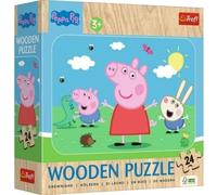 TREFL Puzzle en bois Peppa Pig : Rencontrez la sü ß e Peppa 24 pièces
