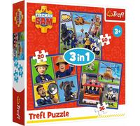 TREFL Puzzle Fireman Sam : Sam's Day 3in1 (20,36,50 pièces)