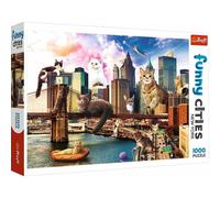 TREFL Puzzle Funny Cities : Chats à New York 1000 pièces