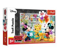 Trefl - Puzzle - Gâteau d'anniversaire Disney Mickey Mouse et Ses Amis 30 Pièces, pour Les Enfants à partir de 3 Ans