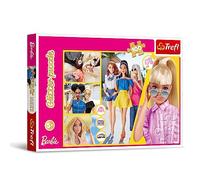 Trefl-Puzzle Glitter:Glitter Barbie-Puzzle à Paillettes 100 pièces-Puzzle à Paillettes avec la poupée la Plus Populaire au Monde, Amusant pour Les Enfants à partir de 5 Ans