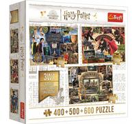Trefl Puzzle Harry Potter : Le tournoi des trois magiciens, Poudlard et l'escrime 400 + 500 + 600 pièces
