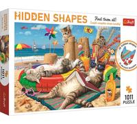 Puzzle 1000 Pièce Chats sur Leur Vacances Trouve The Caché Formes Jeu