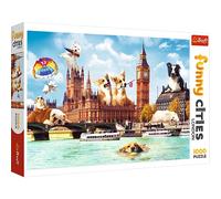 Trefl, Puzzle, Hunde in London, 1000 Teile, Funny Cities, Premium Quality, für Erwachsene und Kinder AB 12 Jahren