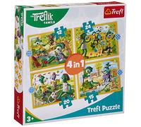 Trefl, Puzzle Jeu Ensemble, Famille Treflik, de 12 à 24 pièces, 4 Ensembles, pour Enfants à partir de 3 Ans