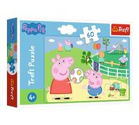 Trefl - Puzzle - Jeux Entre Amis Peppa Pig 60 Pièces, pour Enfants à partir de 4 Ans