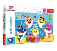 Trefl- Meister, Disney Cars 24 Maxi Pièces, pour Les Enfants à partir de 3 Ans Puzzle, 14337, Joyeux Baby Shark, Baby Shark