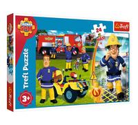 Trefl-24 Maxi Pièces, pour Enfants à partir de 3 Ans Puzzle, 14290, Le Courageux Pompier Sam, Pompier Sam